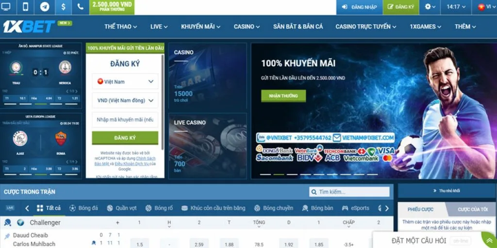 1xBet Vietnam Guide — Nhóm phương thức thay vì danh sách tên cụ thể